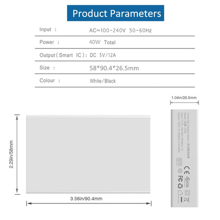 5 Ports USB Charger Desktop Station 40W &ndash; Fast Charge
