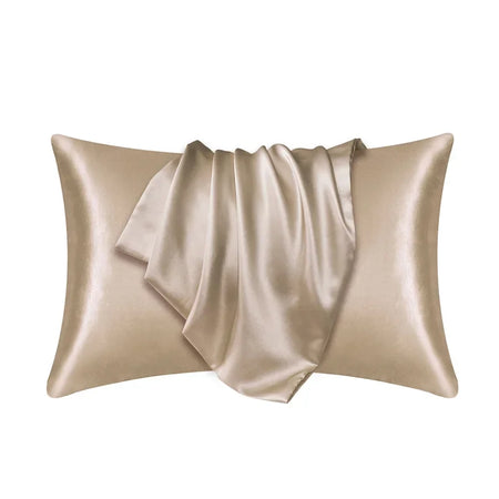 100% Silk Pillowcase by NoEnName_Null &ndash; Promotes Healthier Hair and Skin champagne / 51cmx76cm