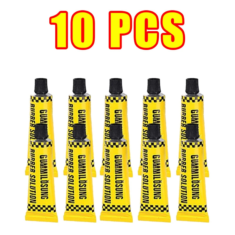 Car Tire Repair Tool Kit - Tubeless Tyre Puncture Plug Set for Motorcycles &amp; Trucks 10Pcs