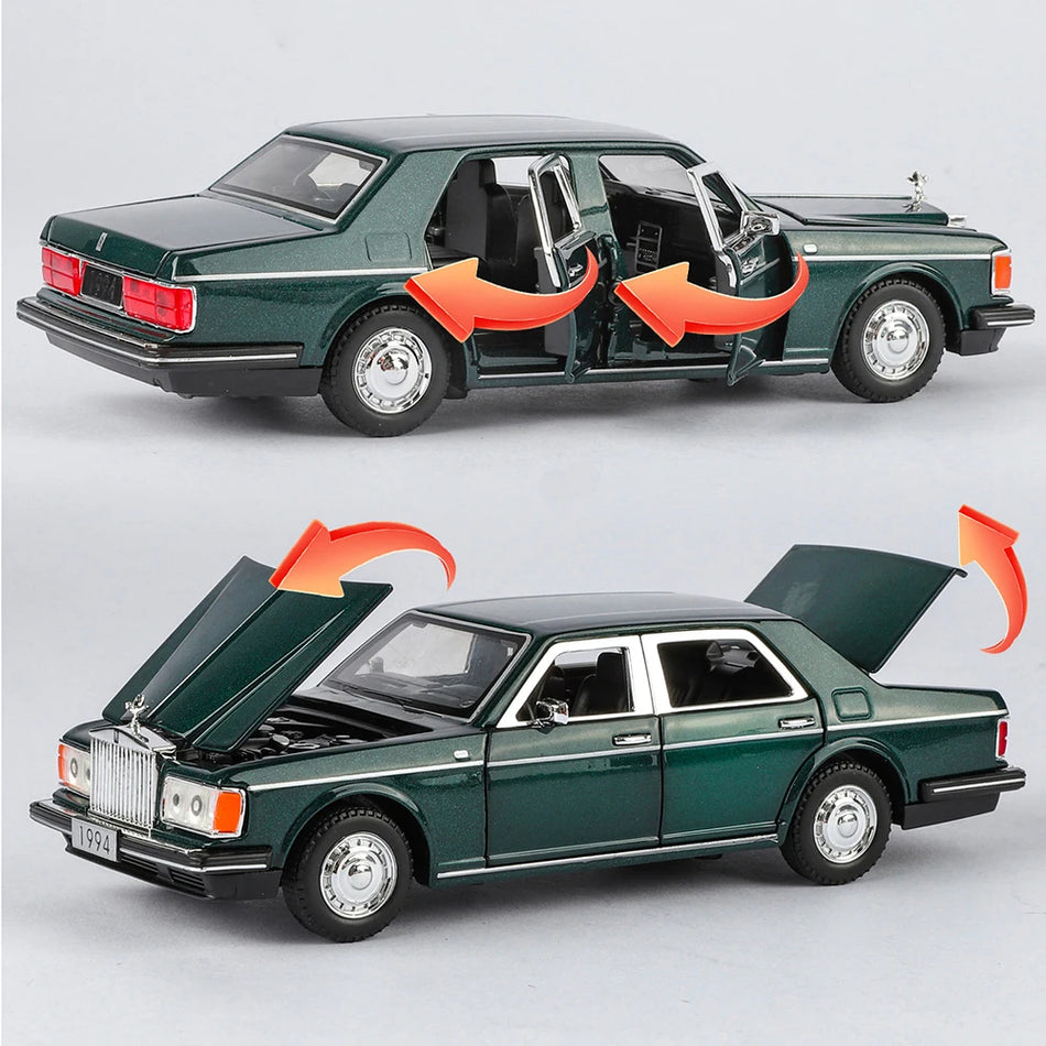 Mașină de jucărie diecast Wraith la scară 1:32 cu sunet și lumină, cu retragere, uși deschise