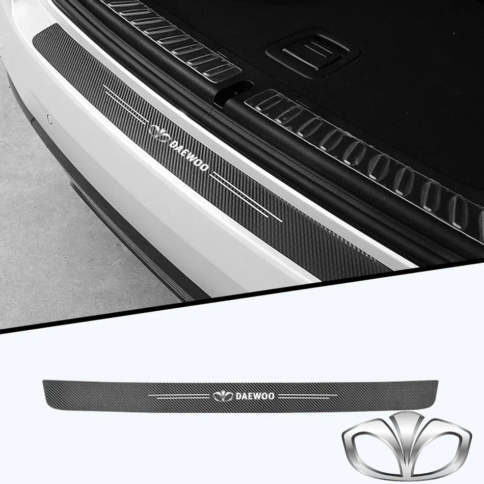 Carbon Fiber Trunk Protective Plate Sticker For Daewoo Cars