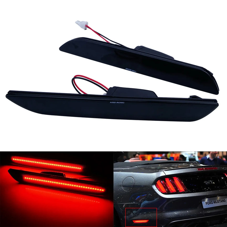 Luce di marker laterale LED per Ford Mustang 2015 e successivi lente fumé luce del paraurti posteriore