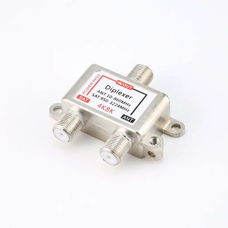 2 in 1 2 Way Satellite Splitter TV Signal Cable Signal Mixer 4K8K SAT/ANT Diplexer Satellite Separation RF Signals Dropshipping