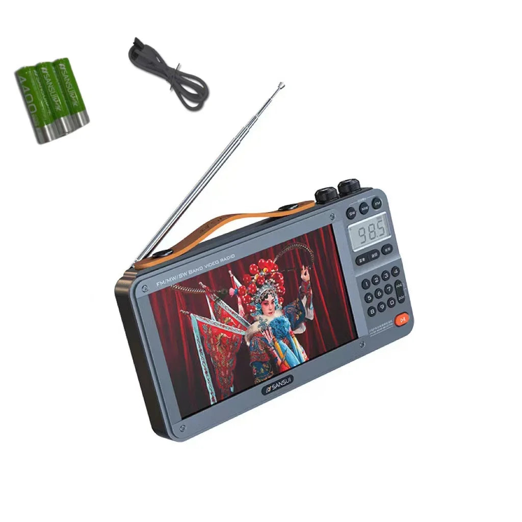 Portable 7-inch LED Display Radio with Bluetooth, MP4 &amp; E-books F51 7.0-inch Gray