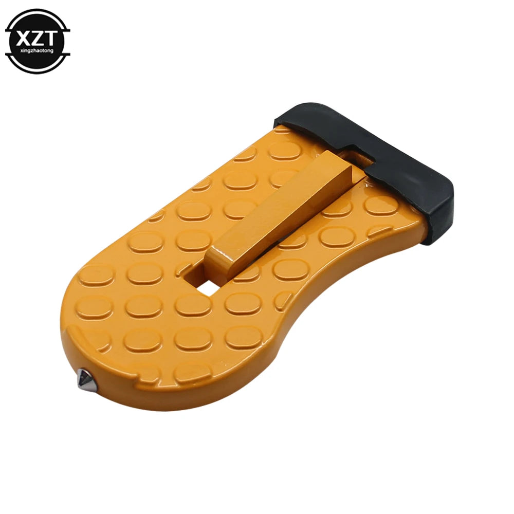 Folding Car Door Latch Hook Step &ndash; Universal Foot Pedal Yellow