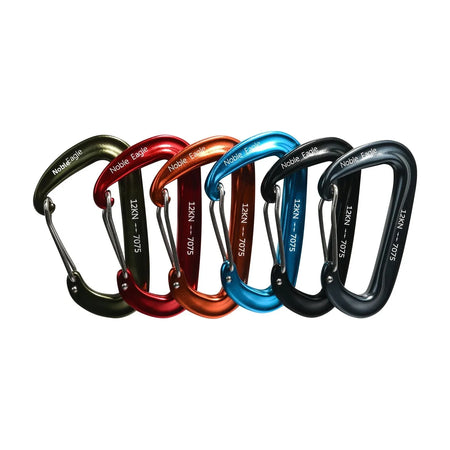 6Pcs 12kN Carabiners Set &ndash; Ultra Lightweight Outdoor Use