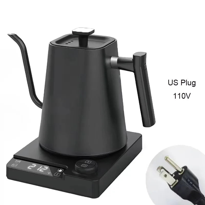 Gooseneck Electric Kettle - Precise 1 Degree Temp Control US Plug 110V