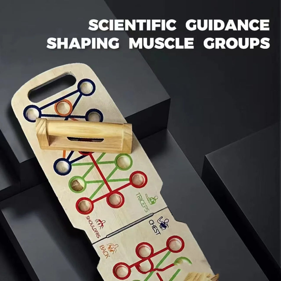 Push Up Board With Wooden Plank, Non Slip Abdominal Stabilizer For Core Strength