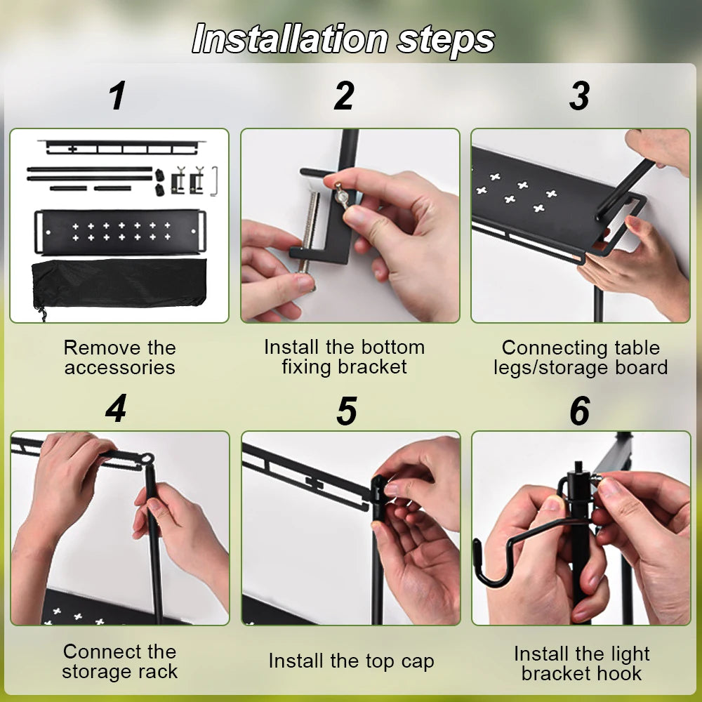 KRC Camp Lightweight Camping Storage Shelf &ndash; Versatile Aluminum Alloy Organizer