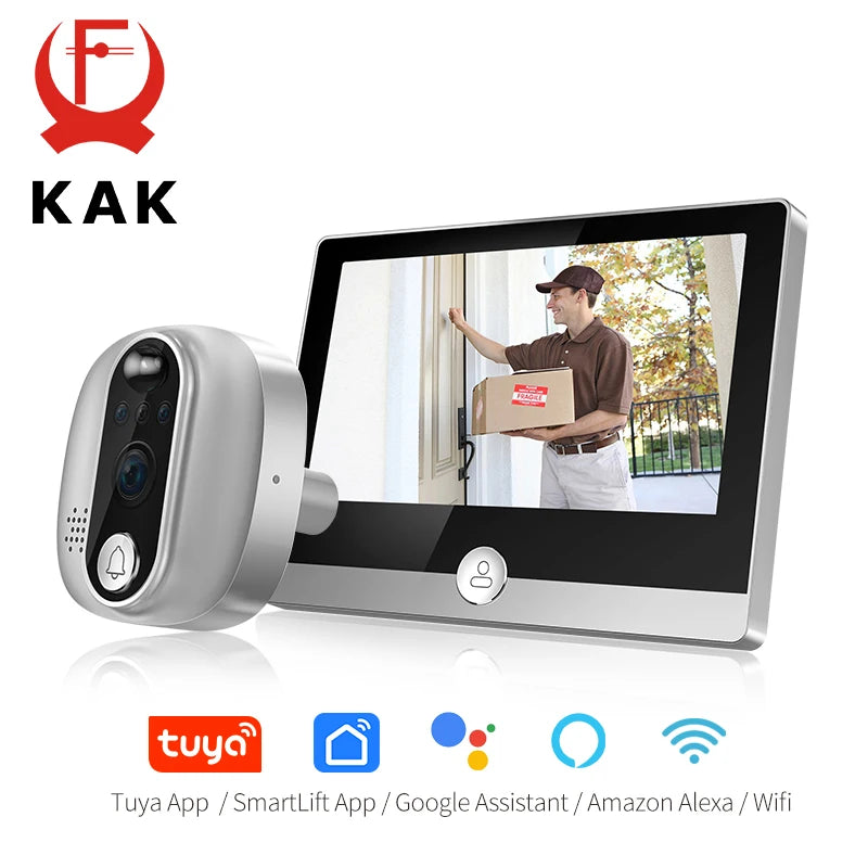 KAK WiFi Smart Door Bell Camera 4.3 Inch &ndash; Motion Detection
