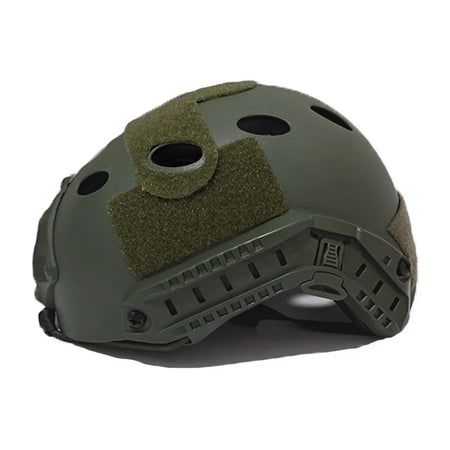 FAST MH Helmet - Lightweight ABS Safety Gear for Air Guns Green circular hole