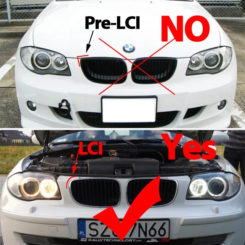 LED-enkeli-silmärengas lamput H8 BMW 1-sarja E87 LCI 116i 118i
