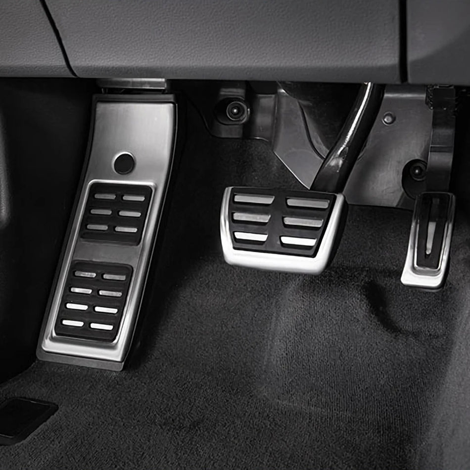 Капак за педал за Audi A4 B9 A5 F5 от неръждаема стомана с гумена вложка против подхлъзване, премиум