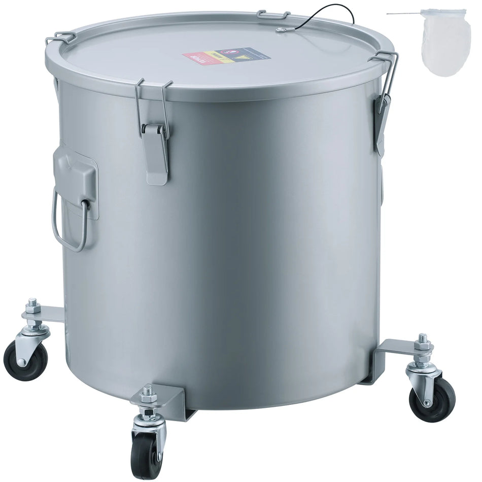 8 10 16 Gallon Grease Bucket With Caster Base