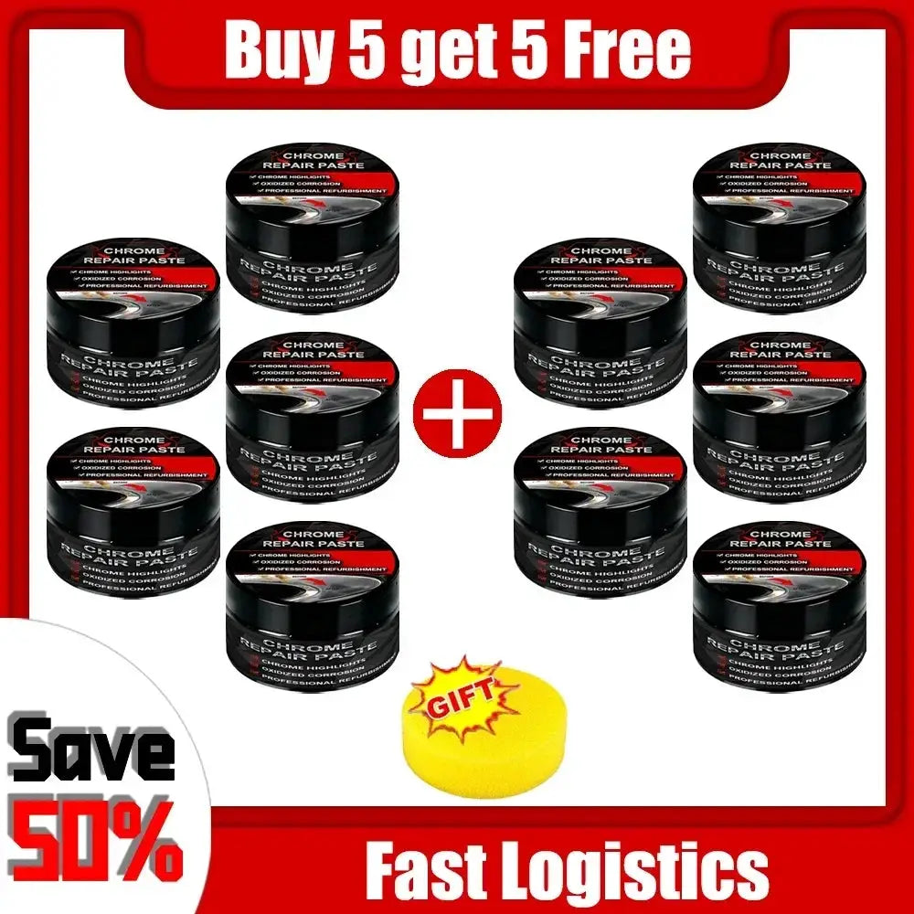 Polishing Paste for Chrome Plated Cars Fix Scratches on Door Handles Window Frames Car Logos Restore Surface Shine k*61 by InterCyprus Trading Ltd