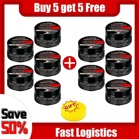 Polishing Paste for Chrome Plated Cars Fix Scratches on Door Handles Window Frames Car Logos Restore Surface Shine k*61 by InterCyprus Trading Ltd