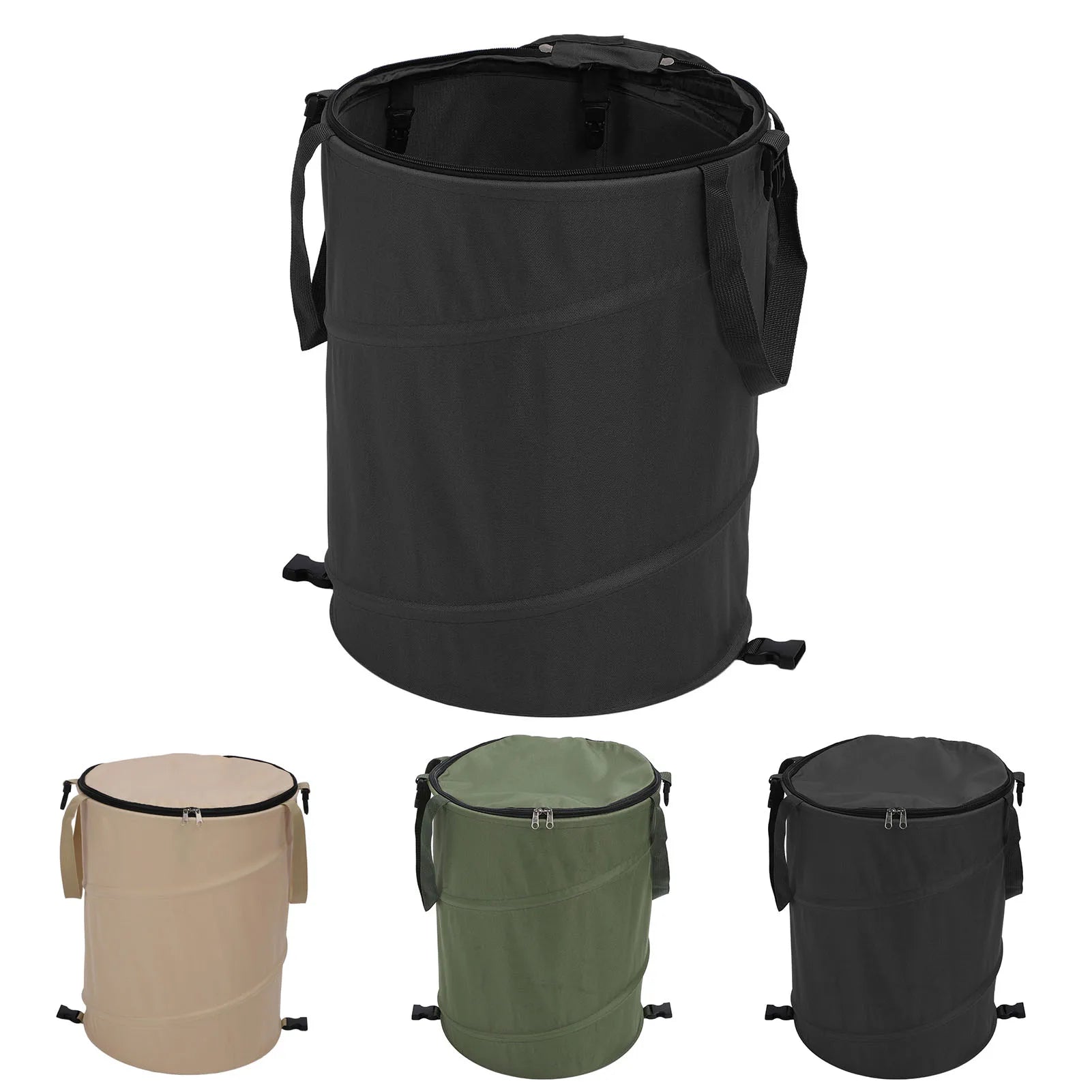 Camping Trash Can &ndash; Large 37.8L Capacity Foldable With Lid