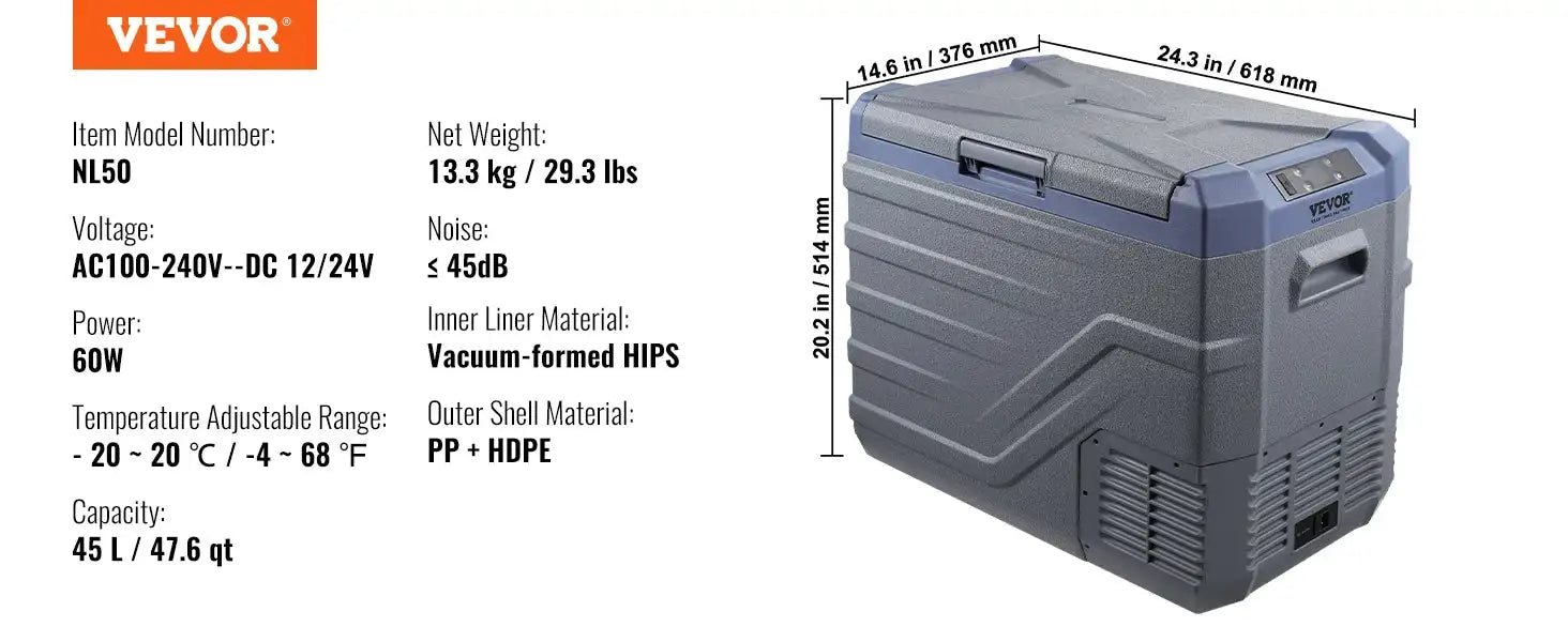 8L To 75L Car Refrigerator Outdoor Icebox Bluetooth 45L / spain