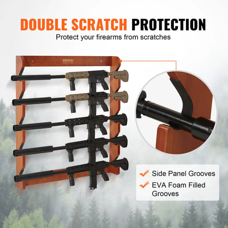 VEVOR Gun Rack Wall Mount &ndash; Heavy Duty 5 Gun Rack Pro