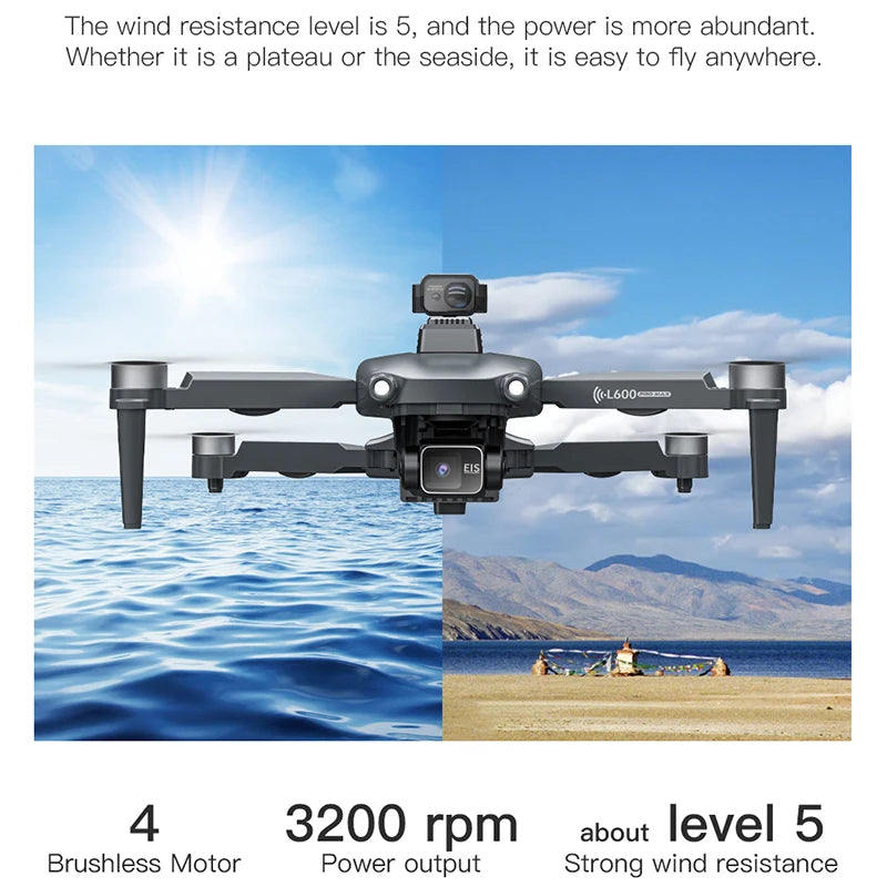 LYZRC 5G Wifi L600 PRO MAX GPS Drone - 4K 3-Axis Gimbal