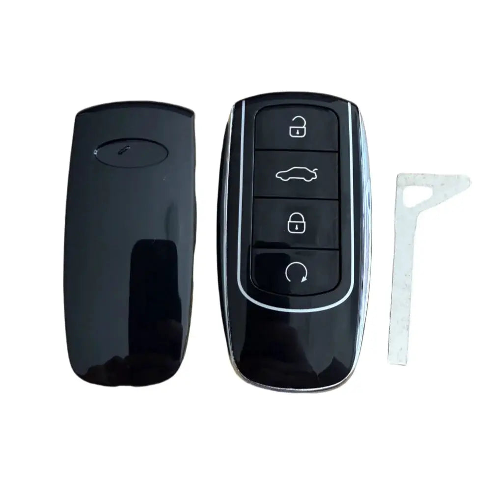 Car Smart Card Remote Key Shell Case 4 Buttons for Chery Tiggo 8 Arrizo 5 8 Tiggo 8 Plus with Emergency Insert Key Blade by InterCyprus Trading Ltd