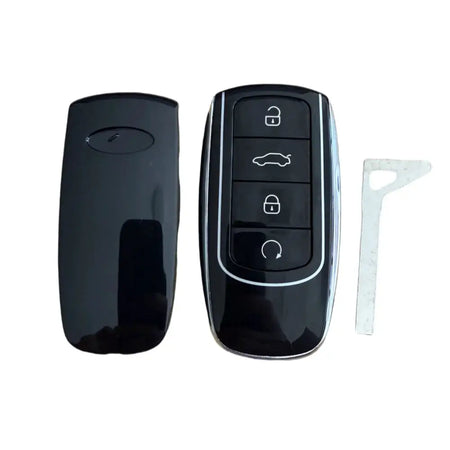 Car Smart Card Remote Key Shell Case 4 Buttons for Chery Tiggo 8 Arrizo 5 8 Tiggo 8 Plus with Emergency Insert Key Blade by InterCyprus Trading Ltd
