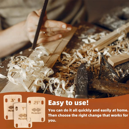 Miwayer Guitar Neck Shims Set &ndash; Solid Maple 0.25 0.5 1 Deg