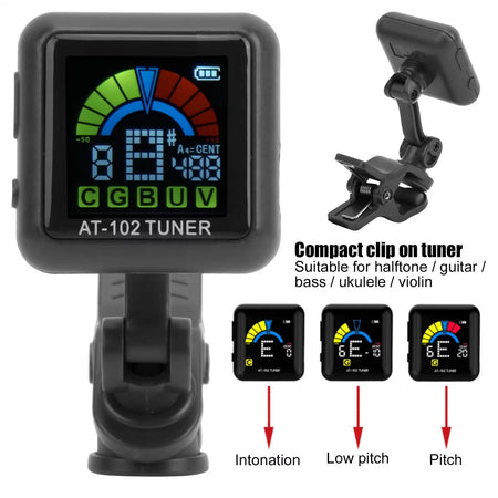 Aroma AT-102 Guitar Tuner &ndash; Color Screen and Editing