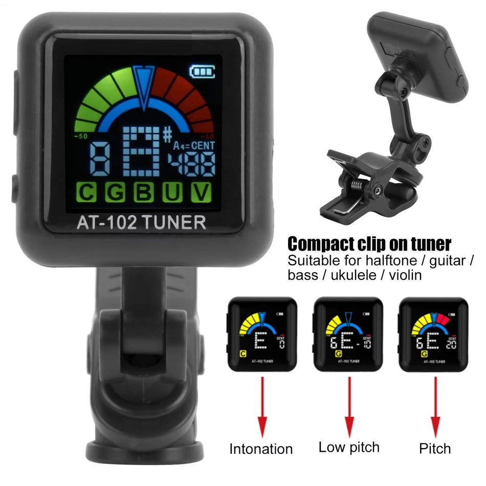 Aroma AT-102 Guitar Tuner &ndash; Color Screen and Editing