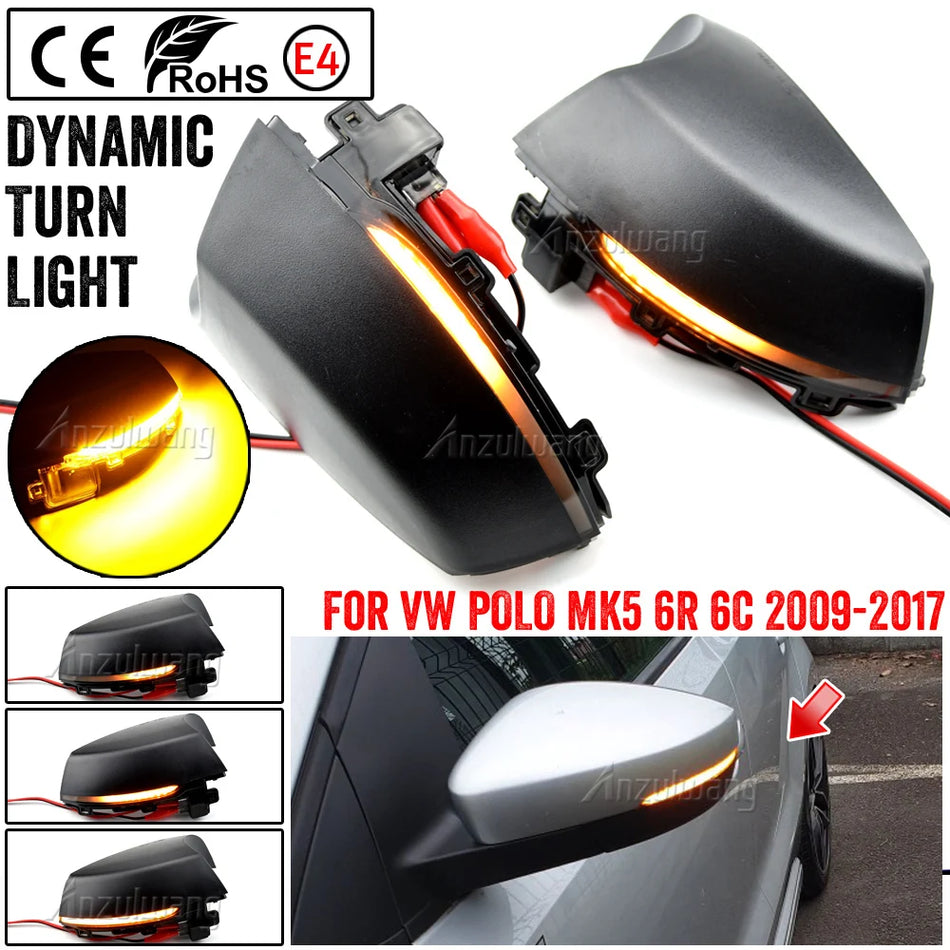 Señal de giro LED para espejo lateral de Volkswagen Polo MK5 6R 6C