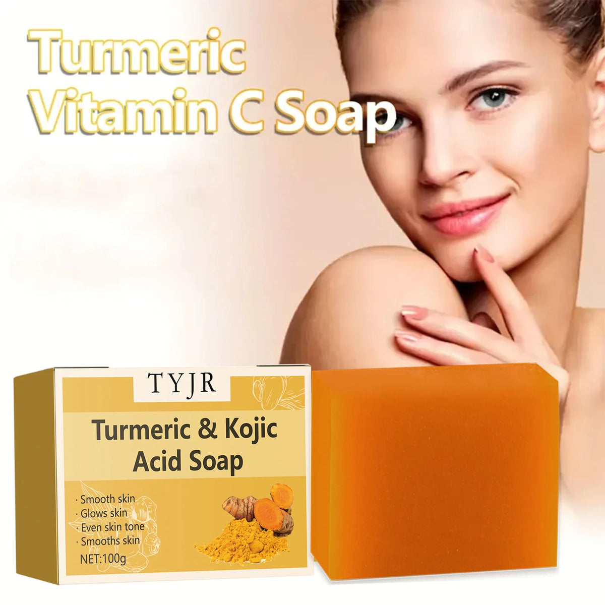 Handmade Turmeric Soap &ndash; Brightening Skin Cleanser Default Title