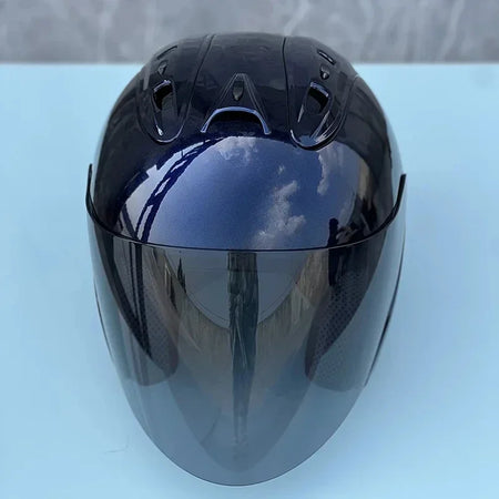 2024 Ram4 Dark Blue Open Face Motorcycle Helmet for Men and Women