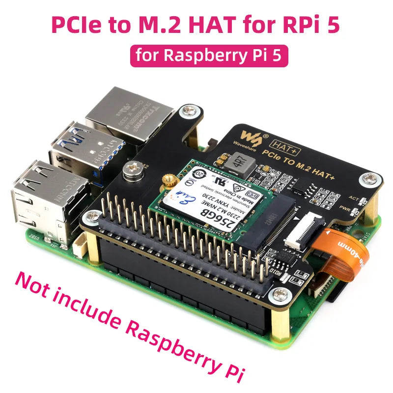 Raspberry Pi 5 PCIe to M.2 HAT &ndash; High Speed Expansion with Active Cooling