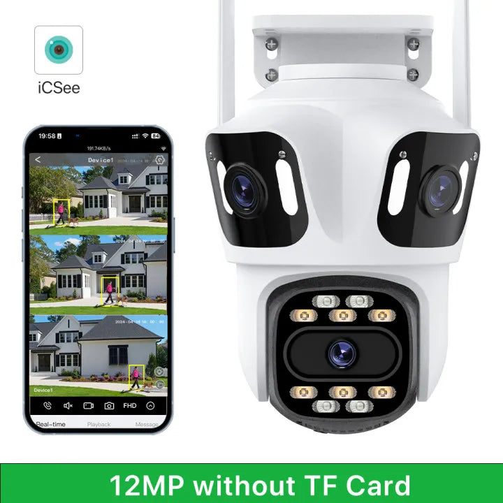 12MP WiFi PTZ Security Camera 12MP NO Card / US Plug