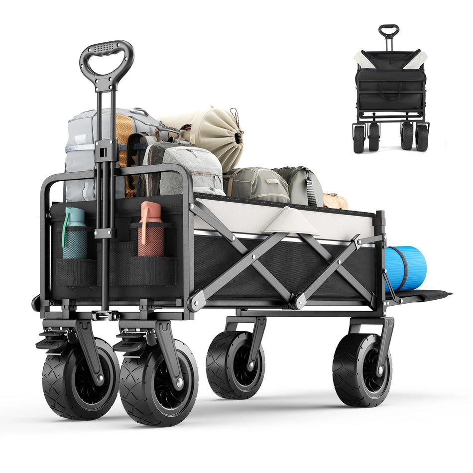 Складная тележка для пляжа с большой вместимостью