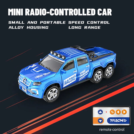 Mini RC Car 1/64 Remote Control Off Road &ndash; Drift Ready A-8801C blue