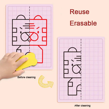 30 Page Children's Grid Drawing Toy &ndash; Enhance Fine Motor Skills and Creativity