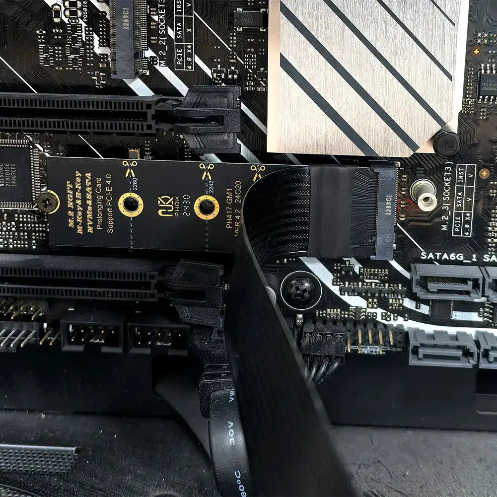 NGFF M Key PCIe 4.0 M.2 NVMe SSD Extension Card Extender