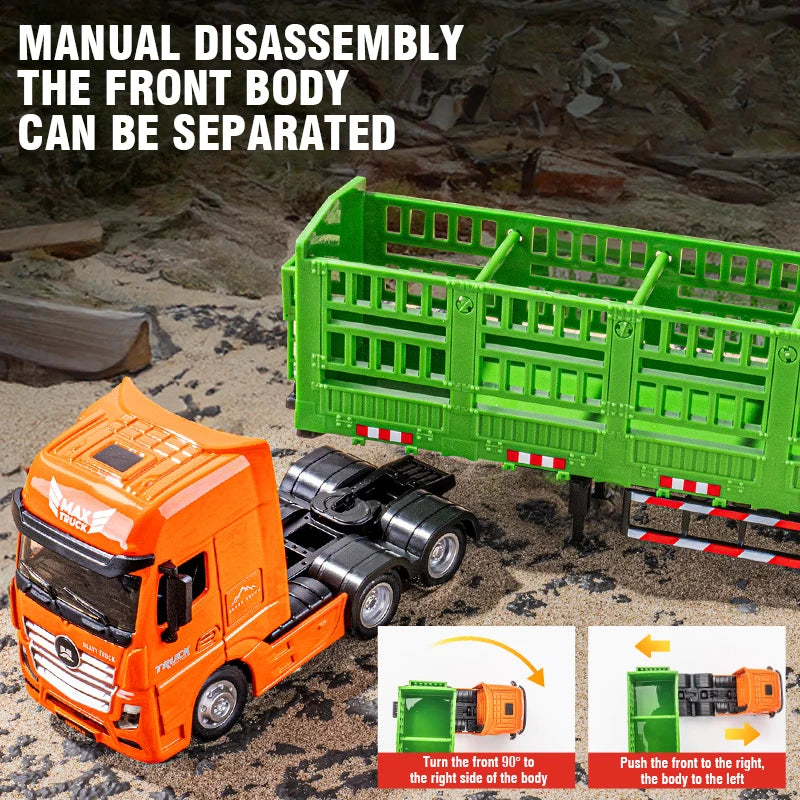 Huina 1/50 Литая металлическая транспортная машина с неподвижным самосвальным баком