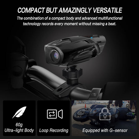 TNICER R3 1080P WiFi Action Camera for Helmets &amp; Motorcycles