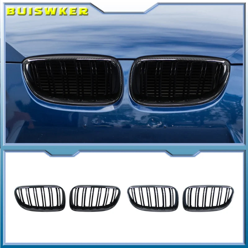 Grelha Frontal em Preto Brilhante para BMW E92 E93 Linha Dupla 2010 2013