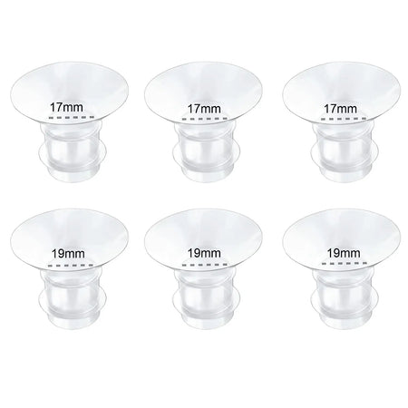 5 Size Breast Milk Pump Flange Inserts - Compatible &amp; Comfortable 17-19