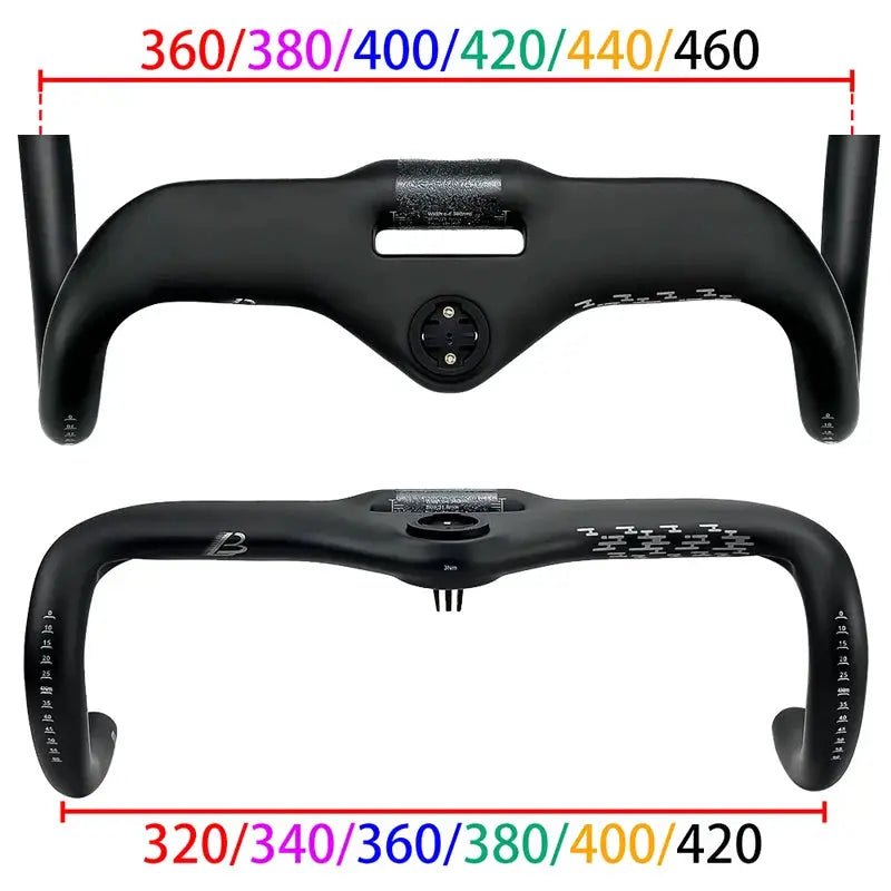 BALUGOE All Carbon Road Bicycle Handle SGS Professional Competition Level Bicycle Handlebar All Internal Cables Bike Handle Bar by InterCyprus Trading Ltd