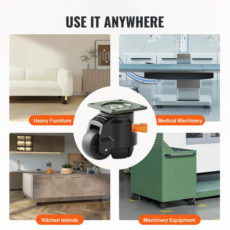 4 Pcs Leveling Casters &ndash; Adjustable Feet System