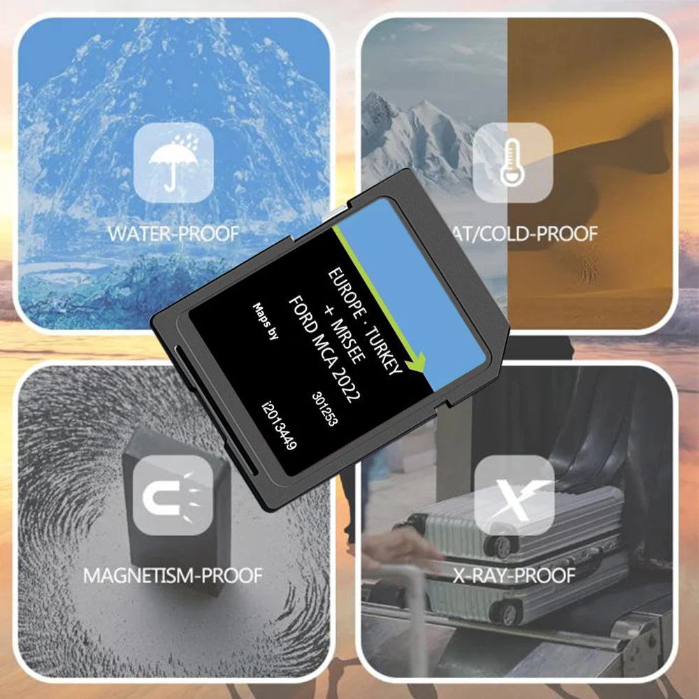 MCA 2022 Ford Focus GPS SD Card - European Map Coverage