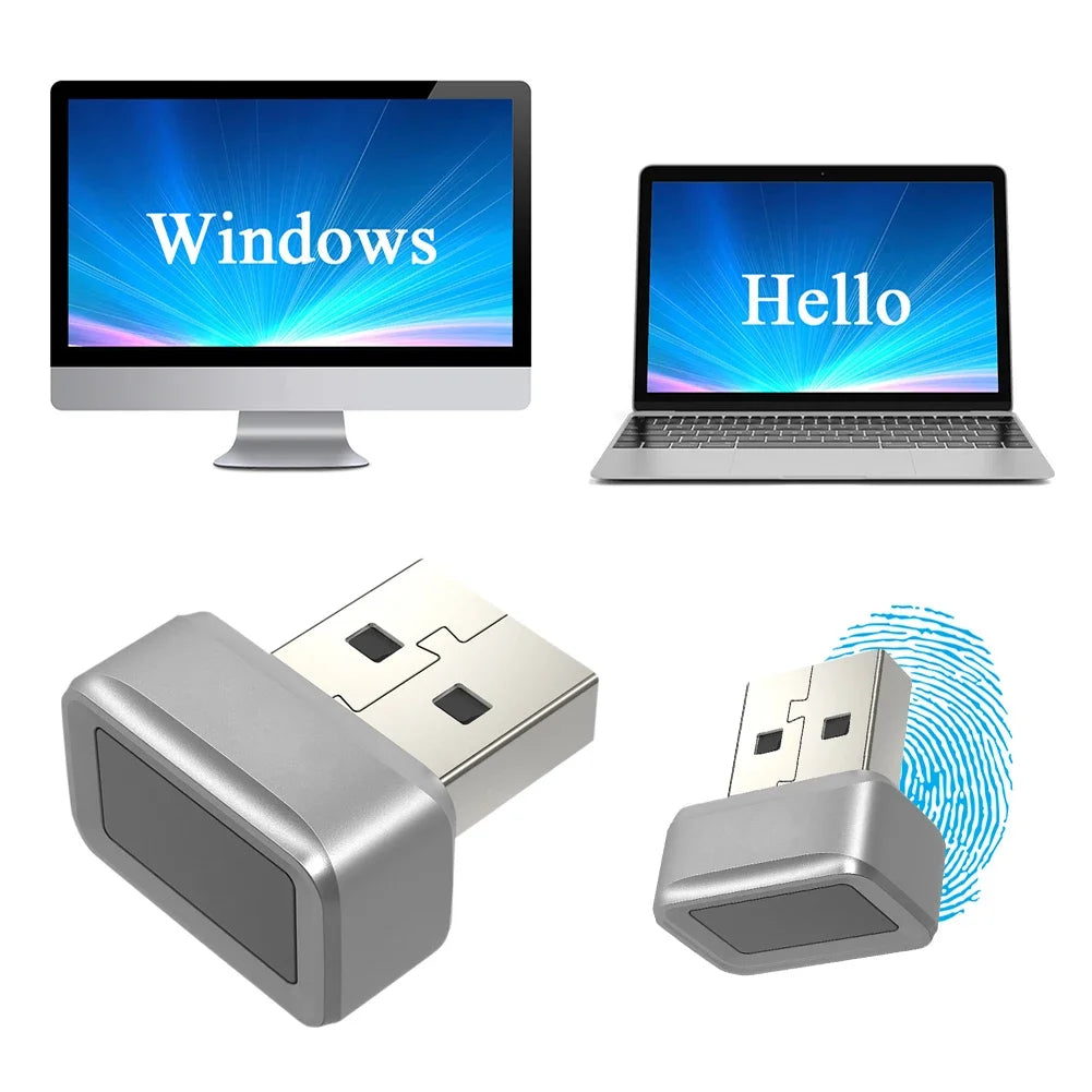 Windows Hello Usb USB Fingerprint Key Reader FIDO U2F Windows Hello Anti-Spoofing ...