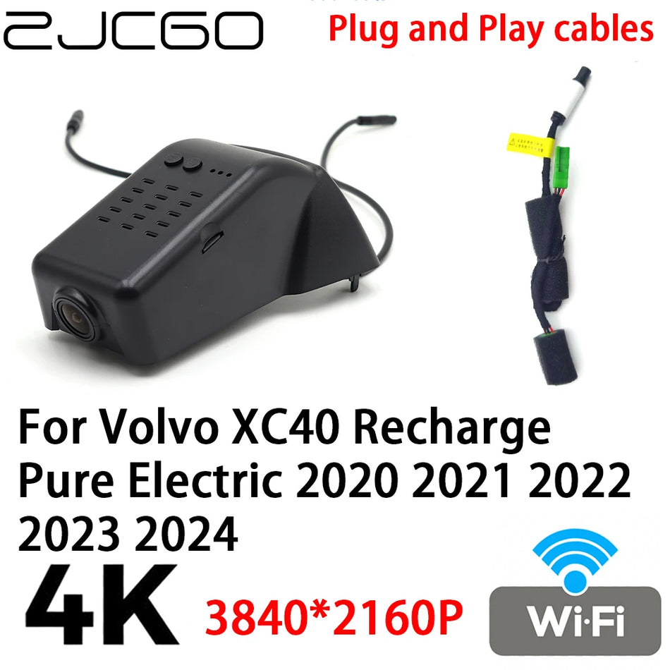 Volvo XC40 Recharge Pure Electric için 4K 2160P Dash Cam
