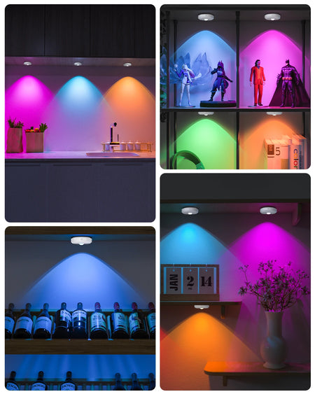 Willed RGB Night Lights 6 Pack &ndash; Remote Dimmable Lighting