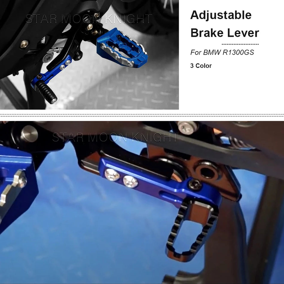 Kit leve freno BMW R1300GS con estensioni regolabili in alluminio per leva del cambio, facile da installare