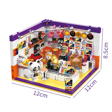 Street View Building Blocks &ndash; Creative Coffee Shop Assembly Set Record store